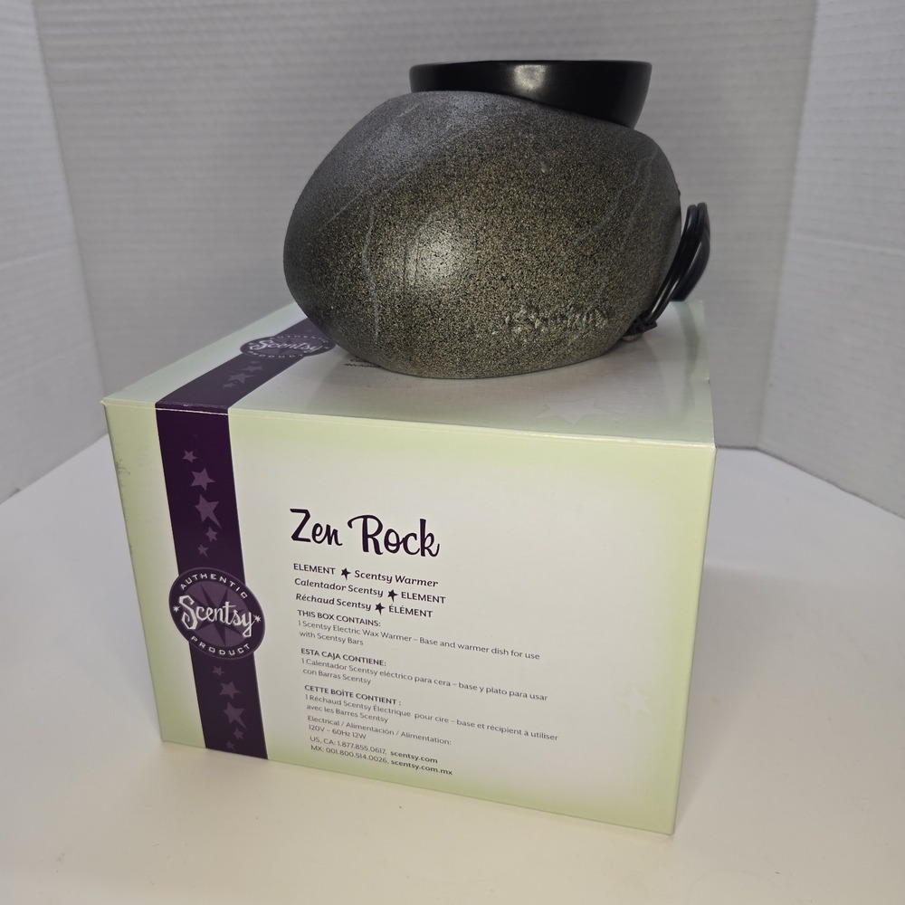 Scentsy‎ Element Wax Warmer ZEN ROCK RETIRED ~ spa Decor In Original Box